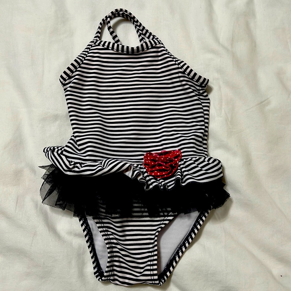 Tutu striped bathing suit